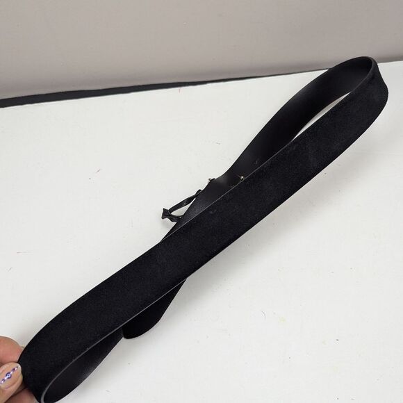 Cesare Paciotti Black Suede Belt – Iconic Dagger Buckle – Size 34–38 – Made in I - Picture 6 of 7